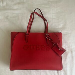 Guess Cherry Red Tote Bag